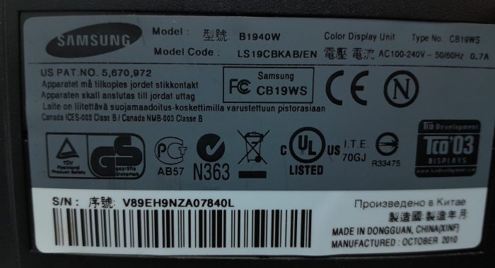 Samsung SyncMaster B1940 LS19CBKAB/EN 19" DVI VGA Color Display Monitor - Image 3