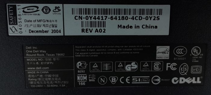 Dell E173FPc 17" VGA  LCD Monitor - Image 3