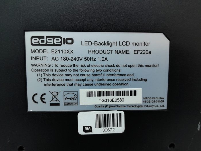 Edge10 E2110XX 21.5" DVI VGA LED-Backlight LCD Monitor - Image 3
