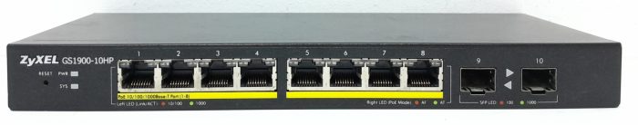 ZyXEL GS1900-10HP 8 Port PoE Switch With 2 SFP Ports - Image 2