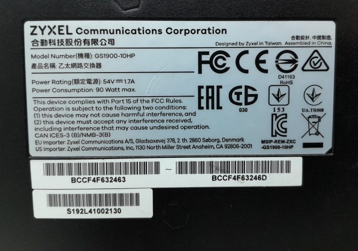 ZyXEL GS1900-10HP 8 Port PoE Switch With 2 SFP Ports - Image 3