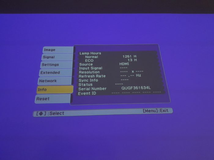 Epson EB-475Wi H453B HDMI VGA LCD Projector 1274 Lamp Hours Used - Image 2