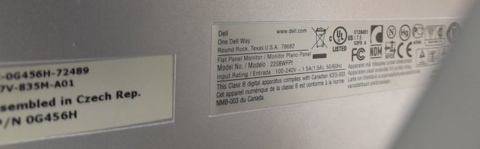 Dell 2208WFPt 22" DVI VGA Flat Panel Monitor - Image 3