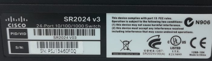 Cisco SR2024 v3 24-Port 10/100/1000 Switch - Image 3