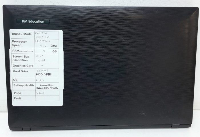 RM Education RM320 W255EU - i3-2370M 2.4GHz - 4GB RAM - 15.6" - 320GB HDD - Windows 10 Pro - Image 3