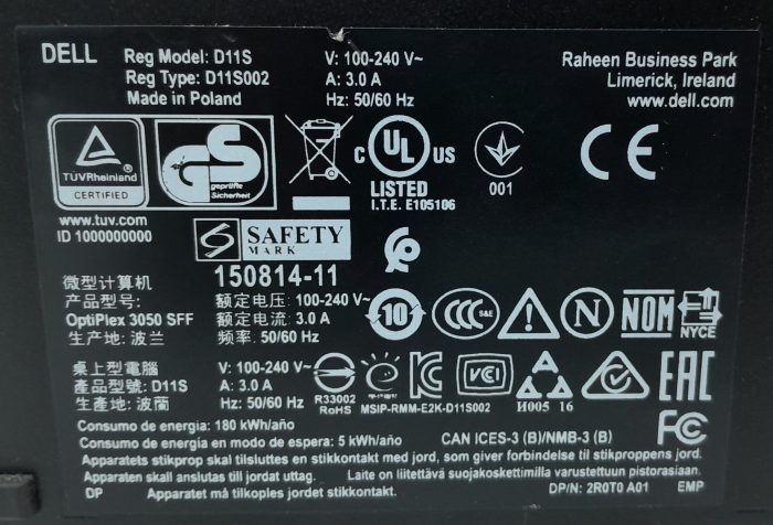 Dell Optiplex 3050 SFF Computer i3-7100 3.90Ghz 4GB RAM 240GB SSD Windows 11 - Image 4