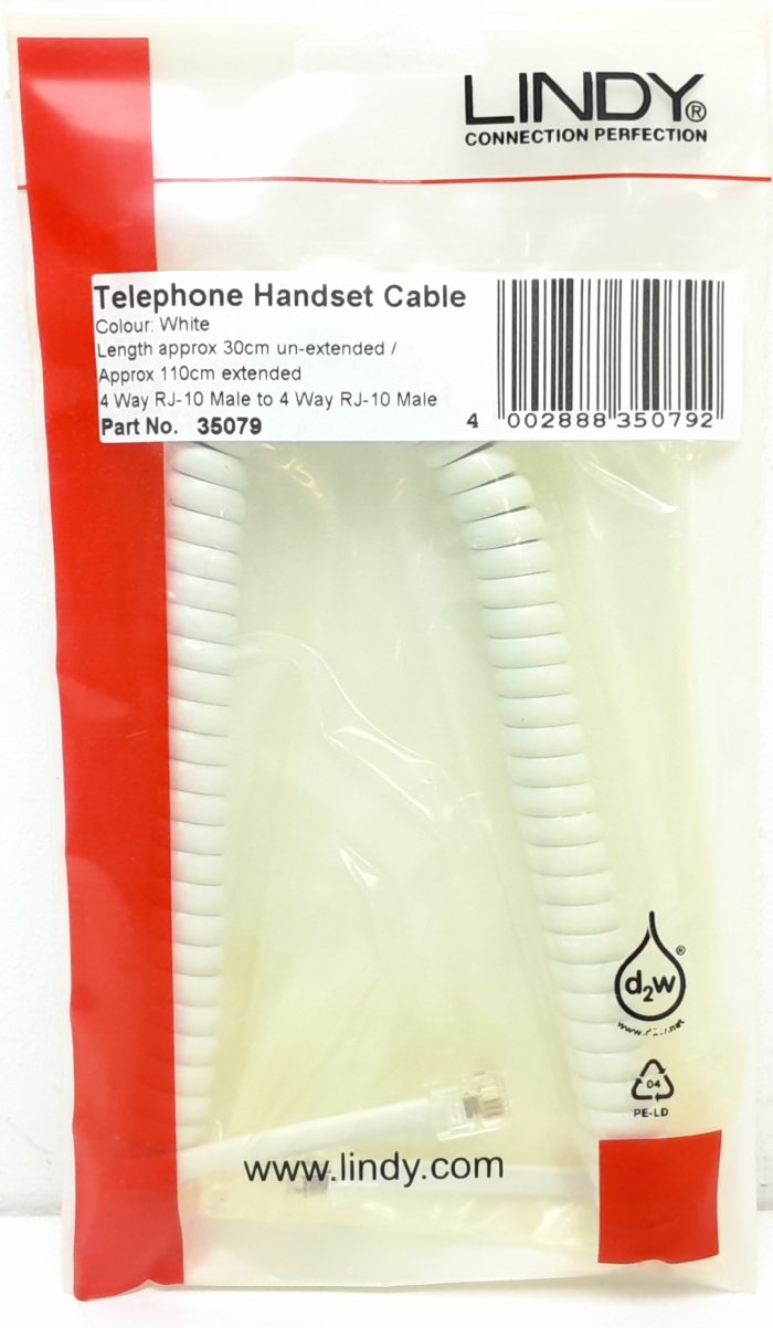 Joblot 11x Lindy 35079 4 Way RJ-10 Male To 4 Way RJ-10 Male Telephone Handset Cable - Image 2