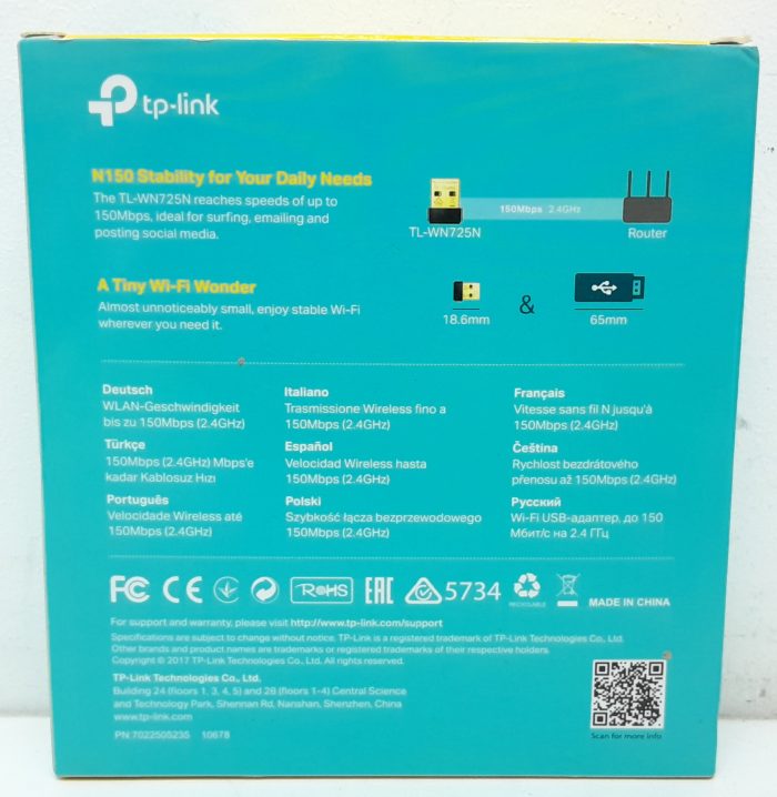 TP-Link TL-WN725N 150Mbps Wireless N Nano USB Adapter - Image 3
