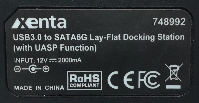 Xenta 748992 USB 3.0 to SATA6G Lay-Flat Docking Station with UASP Function - Image 3