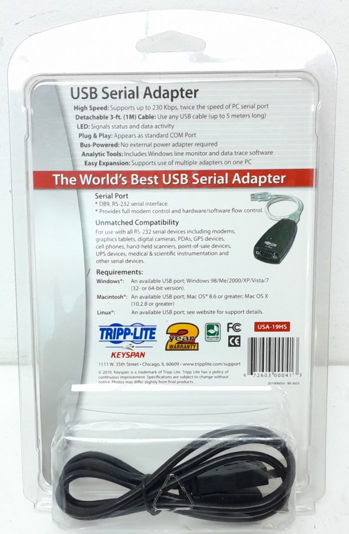 Tripp Lite KeySpan USA-19HS USB Serial Adapter - Image 3
