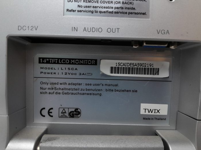 L15CA 14" VGA TFT LCD Monitor - Image 3