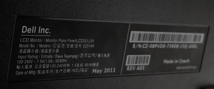 Dell E2311Hf 23" DVI VGA LCD Monitor - Image 3