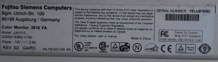 Fujitsu LM-510 15" DVI VGA Color Monitor - Image 3