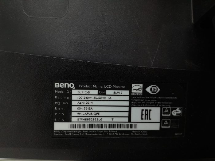 BenQ BL912-B 19" DVI VGA LCD Monitor - Image 3