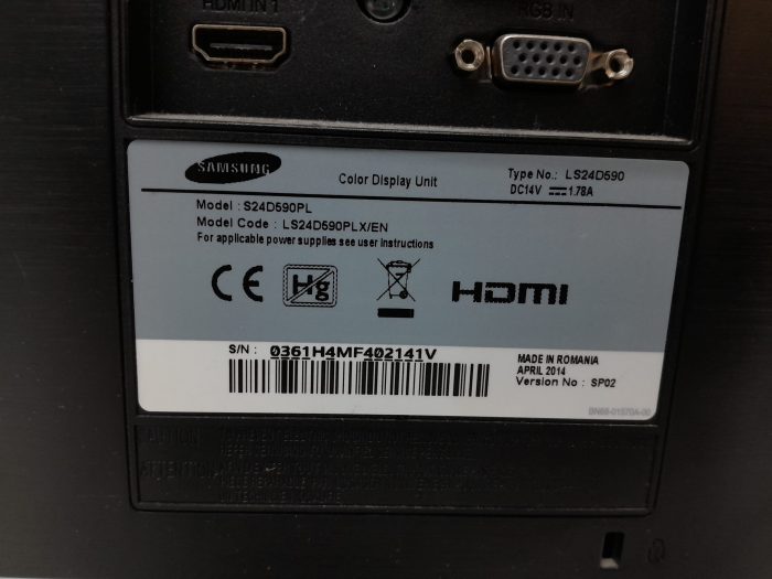 Samsung S24D590PL 23.5" HDMI VGA Color Display Monitor - Image 3