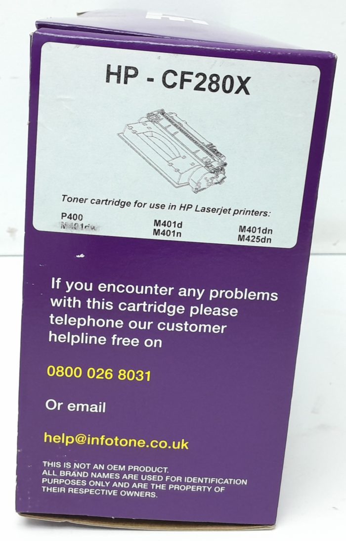 Infotone HP-CF280X Toner Cartridge for HP Laser Jet Printers M425dn - Image 3
