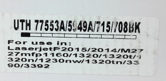UTH 77553A/5949A/715/708BK Black Toner Cartridge - Image 3