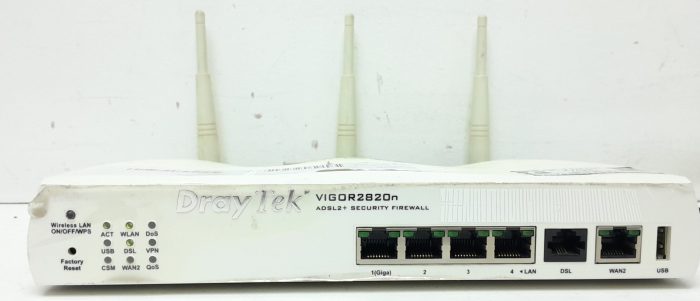 Draytek Vigor2820n Annex A ADSL2+ Security Firewall - Image 2