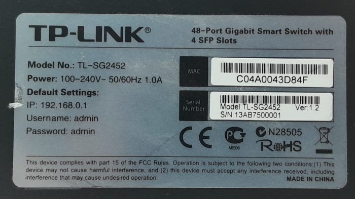 TP-Link TL-SG2452 48 Port Gigabit Smart Switch with 4 SFP Ports - Image 3
