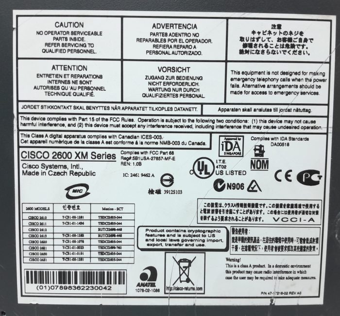 Cisco CISCO2611XM 2600 XM Series Ethernet Router - Image 3