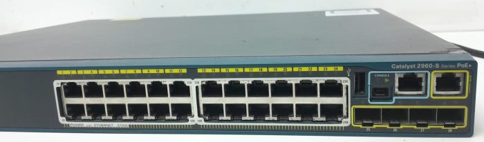 Cisco Catalyst 2960-S Series PoE+ WS-C2960S-24PS-L 24 Port PoE+ Switch with 4 SFP Ports - Image 6