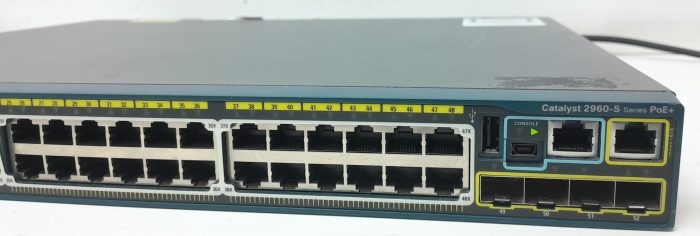 Cisco Catalyst 2960-S Series PoE+ WS-C2960S-48LPS-L V04 48 Port PoE+ Switch with 4 SFP Ports - Image 6