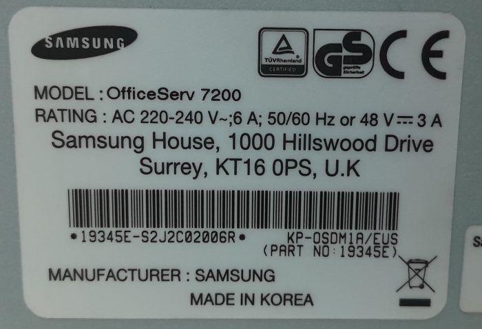 Samsung OfficeServ 7200 PBX Telephone System - Image 3
