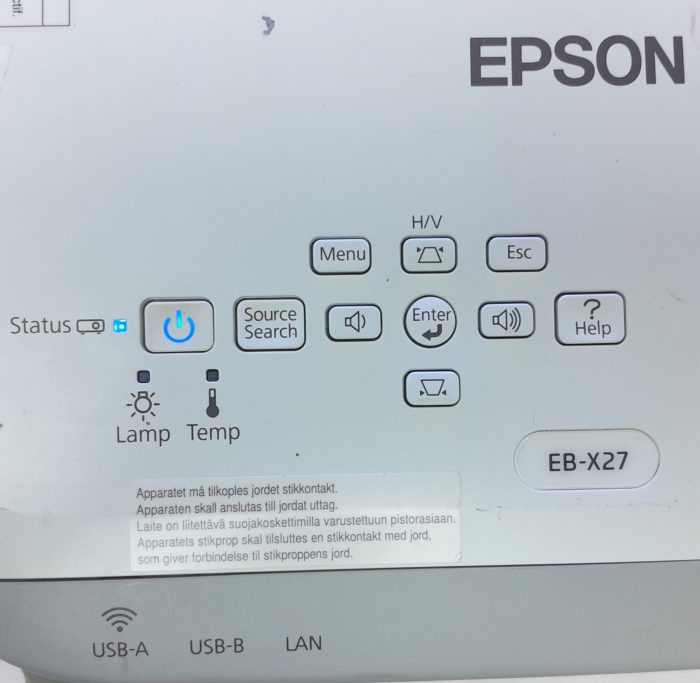 Epson H692B EB-X27 HDMI VGA LCD Projector with 898 Lamp Hours Used - Image 7