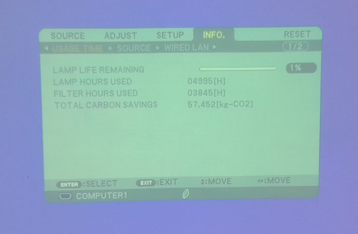 Nec NP-M271X HDMI VGA LCD Projector 4995 Lamp Hours Used - Image 2