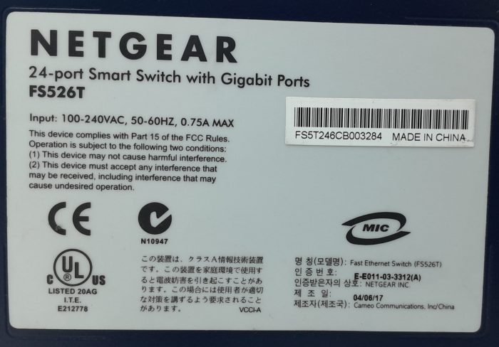 Netgear FS526T 24-Port Smart Switch with Gigabit Ports - Image 3