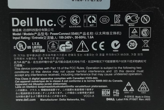 Dell PowerConnect 5548 48 Port Switch with 2 SFP+ Ports - Image 3