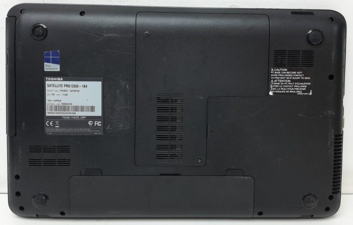 Toshiba Satellite Pro C850-1K4 - i3-3120M 2.5GHz - 4GB RAM - 15.6" - 120GB SSD - Windows 10 Pro - Image 4
