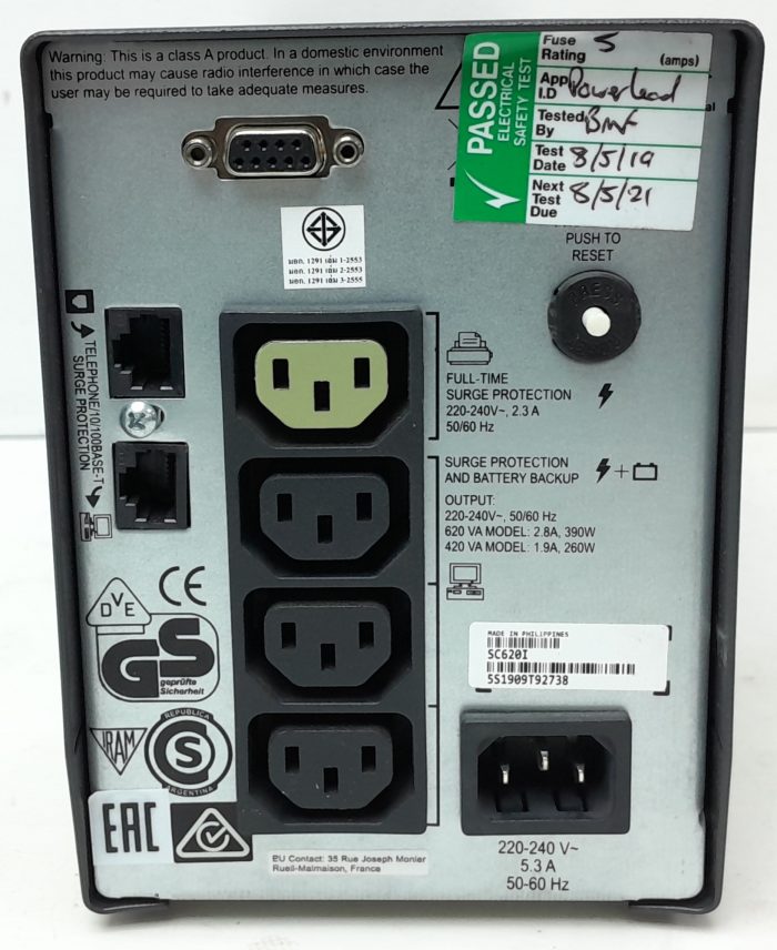 APC Smart-UPS SC 620 SC620I Uninterruptible Power Supply (UPS) - Image 4