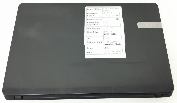 NC Acer TravelMate P253 TMP253-M-3312GG50Maks - i3-3110M 2.4GHz - 2GB Ram - 15.6" - 500GB HDD - Windows 10 Pro - Image 3
