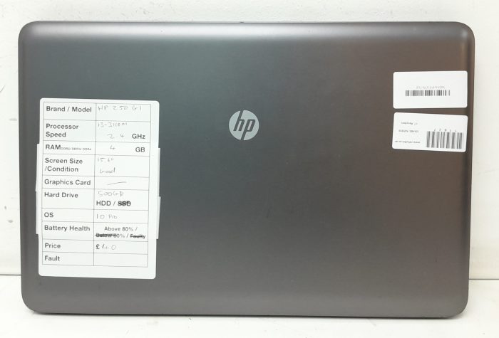 NC HP 250 G1 - i3-3110M 2.4GHz - 4GB - 15.6" - 500GB HDD - Windows 10 Pro - Image 3