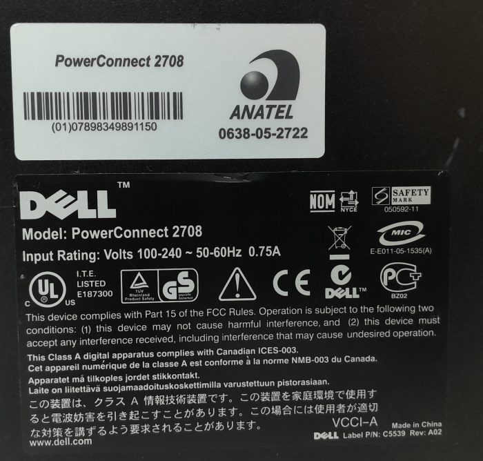 Dell PowerConnect 2708 8-Port Desktop Gigabit Ethernet Switch - Image 3