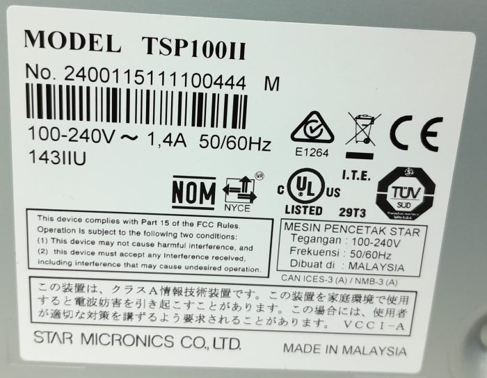 Star TSP100II FuturePRNT Thermal Receipt Printer - Image 3