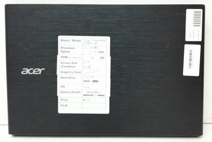 NC Acer TravelMate P257 Series N15Q17 - i3-5005U 2.0GHz - 4GB Ram - 15.6" - 500GB HDD - Windows 11 Pro - Image 3