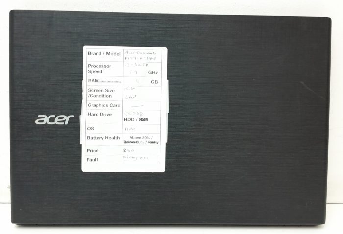 NC Acer TravelMate P257 Series N15Q17 - i3-4005U 1.7GHz - 4GB Ram - 15.6" - 500GB HDD - Windows 11 Pro - Image 3