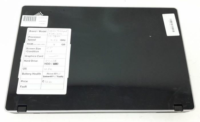 Lenovo ThinkPad 0301-GVG - i3-M380 2.53GHz - 4GB RAM - 15.6" - 320GB HDD - Windows 10 Pro - Image 3