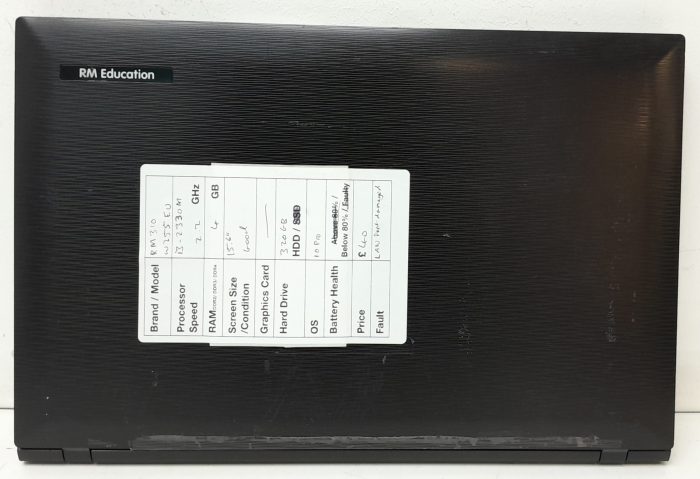 RM Education RM310 W255HU - i3-2330M 2.2GHz - 4GB Ram - 15.6" - 320GB HDD - Windows 10 Pro - Image 3