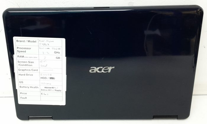 Acer Aspire 5732Z Series KAWF0 - Pentium T4400 2.2GHz - 3GB Ram - 15.6" - 250GB HDD - Windows 10 Home - Image 3