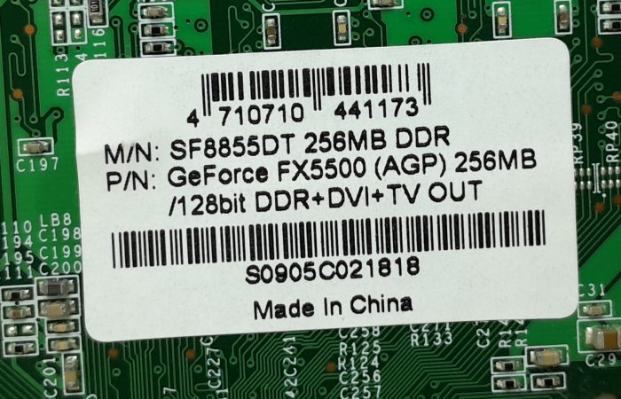 ATR GeForce FX5500 (AGP) 256MB SF8855DT 256MB DDR VGA DVI Graphics card - Image 3