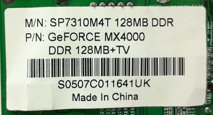 GeFORCE MX4000 DDR 128MB+TV VGA & TV Graphics Card - Image 3