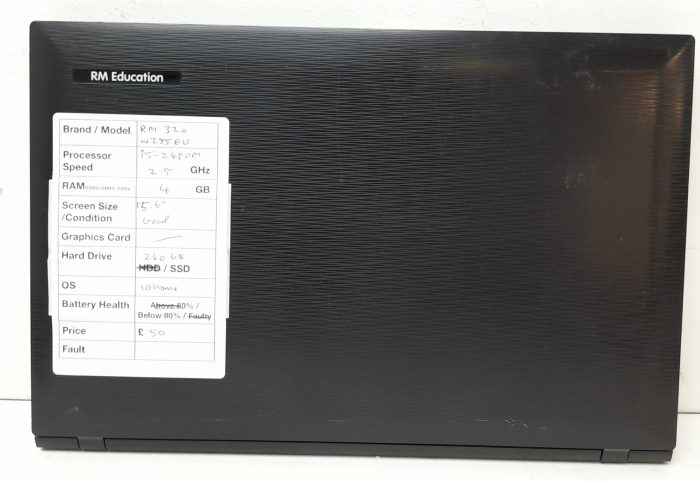 RM Education RM 320 W255EU - i5-2450M 2.5GHz - 4GB Ram - 15.6" - 240GB SSD - Windows 10 Home - Image 3