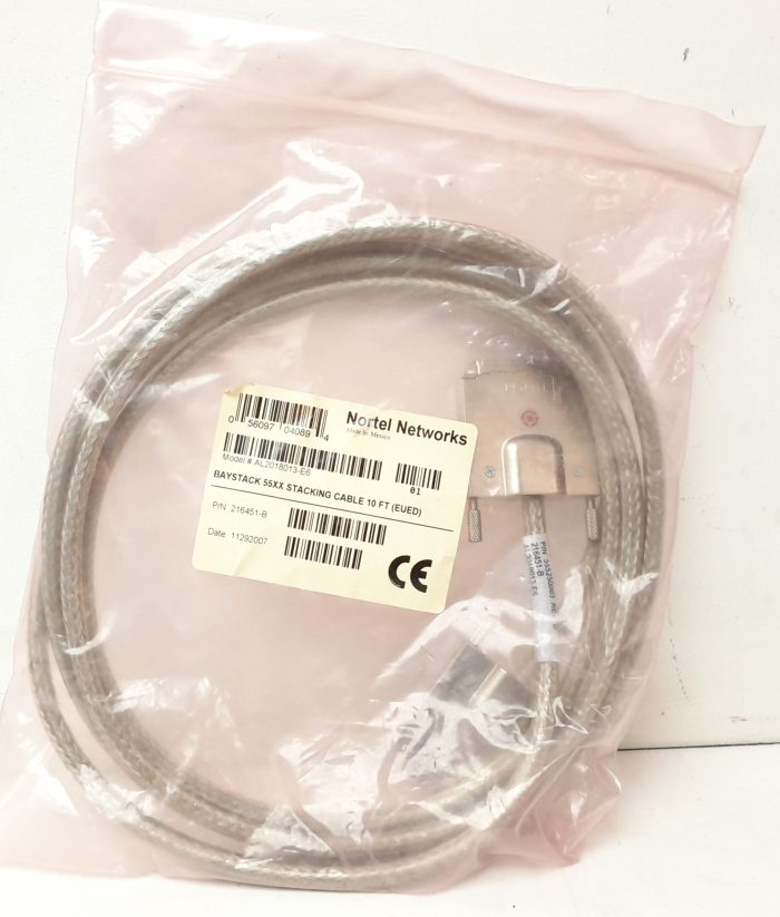 Nortel Amphenol AL201813-E6 Baystack 55XX Stacking Cable 10 FT (EUED) - Image 2