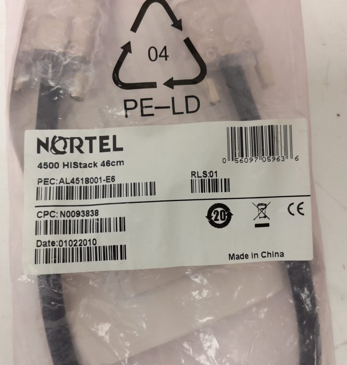 Nortel AL4518001-E6 4500 HiStack 46cm Cable - Image 3