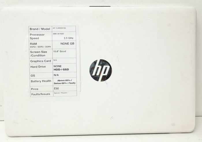 HP 15-bw551sa - AMD A6-9220 2.5GHz - 15.6" - Laptop - Image 3