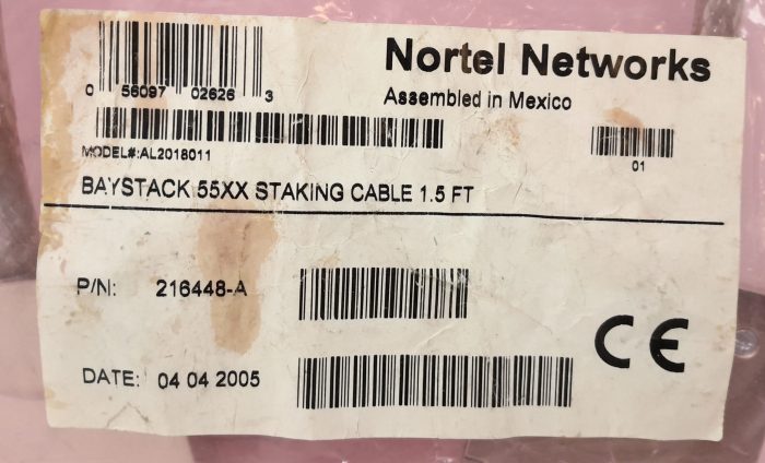 Nortel Amphenol AL2018011-E6 Baystack 55XX Stacking Cable 1.5 FT (EUED) - Image 3