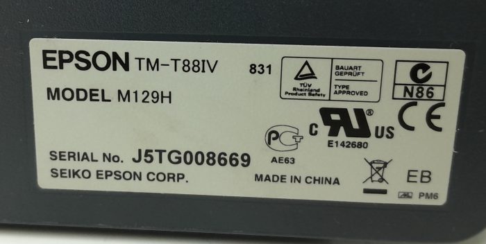 Epson TM-T88IV M129H Thermal Receipt Printer - Image 3